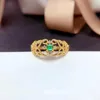 Cluster Rings MeiBaPJ Natural Small Square Emerald Fashion For Women Real 925 Sterling Silver Charm Fine Wedding Jewelry