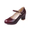 Pompes à grande taille 14 15 16 17 dames talons hauts Chaussures femmes Pumps Pumps Roundhead Water Drill Pendant avec un mot