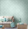 Blue and White Peel Stick Wallpaper Damasks Trellis Fan SelfAdhesive Prepasted Wall Mural Furniture Stickers 240329