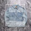 Męskie dżinsy High Street Designer Dżins Teaes ułożony w leżki jeansbiker pasujący do mężczyzn Man Slim Painted Patch Turs Otwear Coats 967