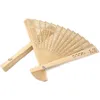装飾的な置物の木製の手ファンは、ギフトバッグで折りたたみ式で折りたたみます結婚式の好意（24のパック）