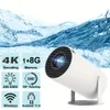 HY300 Mini Projector 4K Android 11.0, 1080p 720p, 200ansi, Portable Wireless Home Outdoor Cinema med 180 ° Projektionsvinkeljustering