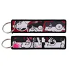 Sleutelhangers Lanyards Verschillende soorten cartoon Cool Key Tag Borduursleutelhangers voor motorfietsen Auto Tas Rugzak Sleutelhanger Mode Ring Gi Otmxx