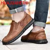 Casual Schuhe Klassische Herrenmode Leder Freizeit Männer Loafer Slip On Mokassins Männlich Bequemes Fahren Outdoor Walking Schuh