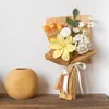 Decoratieve bloemen handgeweven lelie mix en borduurwerk balboeket afgewerkt prachtige verpakking cadeau imitatie bloem 22cmx42cm