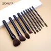 Pincéis Zoreya 10pcs pincéis de maquiagem preto conjunto profissional pincéis cosméticos sobrancelha pó fundação sombras pinceaux compõem ferramentas