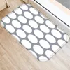 Tapis gris géométrique antidérapant géométrique antidérapant la cuisine de cuisine porte d'entrée de porte en suede en velours