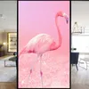 Window Stickers Film Privacy Flamingo Frosted Glass Sticker UV Blocking Heat Control Coverings Tint For Homedecor