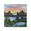 Table Mats Majestic Mountain Sunset Ceramic Coasters (Square) Cup Set Slate For Cups Coffee Mugs