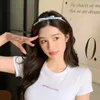 Saç Aksesuarları Teaves İnce Kafa Bandı Satin Şeridi Y2K Moda Headdress Bow Bowkont Kore Koreli Saç Bandı Kadın Hoop