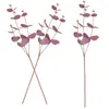 Decoratieve Bloemen 3 Stuks Kunstmatige Groene Planten Faux Eucalyptus Stengels Home Decor Versieren Bladeren Ijzerdraad