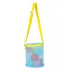 Игра в воду с песком, сетчатая пляжная сумка для игр на открытом воздухе, пляжная сетчатая сумка, детская сумка для хранения ракушек, сетчатый рюкзак на молнии, круглое ведро, игрушки для плавания с песком 240402