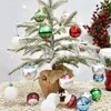 Décoration de fête 12 pièces/boîte arbre de noël suspendu boule pendentif 5cm PVC plastique enfants cadeau année décor à la maison 2024