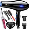 Hårtorkar Professionell kraftfull hårtork Fast Styling Blow Dryer Hot och kall justering Lufttorkmunstycke för Barber Salon Tools 240401