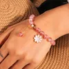 Bracelets porte-bonheur mode perles faites à la main pour femmes fleur charmes Pulsera Femme filles amis fête vacances bijoux cadeaux