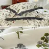 Bettwäsche-Sets Romantik Spitze Baumwolle Leinen Sommer Quilt Klasse A Stoff Klimaanlage Dünne Tröster Tagesdecke Bettlaken mit Kissenbezug