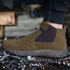 Buty męskie buty Safeey Stael palce bezpieczeństwa niezniszczalne trampki na zewnątrz odporne na przebicie zimę