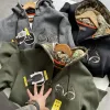 Velles hommes de chasse chèvre chouchis camouflage hommes fullzip cagoule sweat-shirt de chasse vestes de chasse