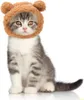 Vêtements pour chiens ATUBAN Costume d'ours pour animaux de compagnie Chat Chapeau mignon Chapeaux avec autocollant Brown doux pour la fête à thème d'anniversaire