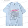 T-shirts pour hommes T-shirts pour hommes Été Nouvelle tendance Strt Mode Spider Web 555 Imprimer 2D Lâche Court Slve Top T230412 Y240402