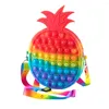 Borse a tracolla Borsa a bolle push ananas Borsa a tracolla giocattolo di decompressione per bambini Adulti Borsa per autismo con bisogni speciali