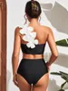Kadın Mayo Seksi Bikiniler Yüksek Bel Ruffe Printe Kadın Mayo Push Yukarı Banyo Takımını 2024 Brezilya Bikini Seti Yaz Beach Good