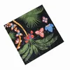 130cm Square Scarf Brand Silk Scarf Women Sago Cycas Fragrant Flowers Print Scarf For Ladies Bandana Twill Shawl Beach Cover Ups 240322