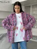 レディースブラウス女性用ピンクの特大の格子縞のストリートスタイルポケットカジュアルチェックシャツ春夏ファッションレディーストップス