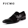 Sukienka buty pjcmg moda wygodna czarna oryginalna skórzana poślizg na palcach nubuck wzór płaski man Casual Classic Gentleman