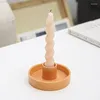 Candle Holders Taper Holder Ceramic Artistic Round Candlestick Display In Banquet Decorations For Coffee Table Study Room