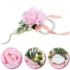 Decorative Flowers Wrist Flower Bride Wristband Decor Accessories Fake Wristlet Cloth Bridesmaid Ornament Costume Accessory Bridegroom