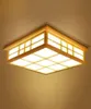 Plafoniere Lampada tatami in stile giapponese Illuminazione a soffitto in legno a LED Sala da pranzo Lampada da camera da letto Sala studio Casa da tè 00336187306
