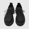 Casual Shoes Luxury Business Black Oxford Leather Men Breattable Rubber Formal Dress Man Office Wedding Flats Footwear Mocassin