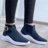 Zapatos informales para Mujer, zapatillas deportivas con plataforma, sin cordones, con hebilla, vulcanizados, talla grande, 2024