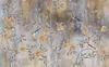 Tapety Milofi Niestandardowa duża tapeta Mural Europejskie i amerykańskie kwiaty pastelowe ptaki Retro Tła Malowanie dekoracji ściany