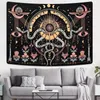 Tapisseries Mystic Moon Tapisserie Serpent Occulte Oeil Astrologie Hippie Boho pour Chambre Dortoir