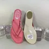Rhinestone dekoracyjne kapcie klapki klapki kobiety krystaliczne ozdobne slajdy letnie sandały buty płaskie sandałki Kobiety luksusowy projektant Slippper