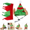 Hundkläder Pet Hat -krage och huvudbonad kattungar Cosplay Christmas Hats Ornament Flanell For Dogs Elf Costume Caps