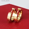 Titanium staal 18K Rose Gold Designer Earring Stud mode dames oorbellen sieraden geschenken januari luxe nummers oorbellen ontwerper voor vrouwen
