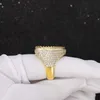 Вставка в виде кольца в стиле хип-хоп Baguette Moissanite VVS, ясность, серебро 925, кольцо в форме сердца для рэпера