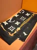 2024 Silk Cashmere Scarf Women Hand Rolled Shawls L Letters Print Square Scarves Wraps Lady Bandana Big Hijabs Female Foulards Two Color Chain Etters Ady