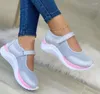 Casual Shoes 2024 Outdoor Bettable Mesh Women Platform Sneakers Travel Walking Footwear Stor storlek Vulkaniserad