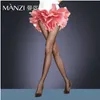 Manzi 6119 Ultra-cienki 20d romantyczny Paris Raindrop Jacquard Ratehose for Women Sockings