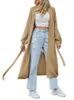 Women's Knits 2024 Autumn And Winter Warm Knitted Coat Loose Belt Elegant Long Sleeve Robe Cardigan Women