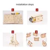 Blokken 3D DIY Elektrische Ambachtelijke Reuzenrad Puzzel Spel Houten Model Building Kits Wetenschap Educatief Speelgoed Voor Kinderen Gift 240401