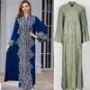 Лето 2024 года, исламские женские элегантные вечерние платья, мусульманское женское платье с вышивкой и блестками, Абая, Дубайские халаты