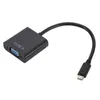 2024 ANPWOO USB3.1Type-C para VGA Conversor USB até 1080p Full HD efeitos visuais, mais cabo adaptador de economia de energia