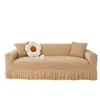 Cadeira cobre universal all-inclusive cor sólida sofá capa creme nuvem espessada seersucker elástico
