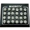 REGELIN 12 Paar veel 4 5 6 7mm Ronde Kristal Strass Magneet Stud Oorbel Puck Vrouwen Heren Magnetische Nep oordopje Jewelry244u