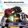 FreedConn T Com VB Motorcykel Intercom Hjälm Headset Bluetooth hörlurar BT 5.0 FM Musik Share Group Intercomunicador 6 Riders